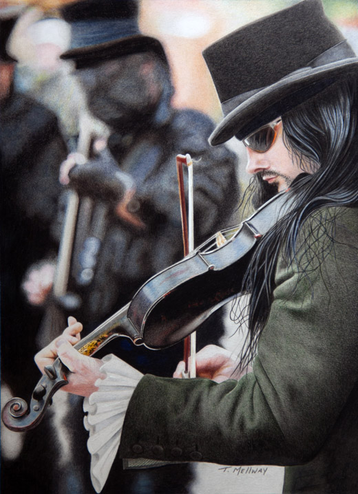Coloured pencil artwork by Terry Mellway